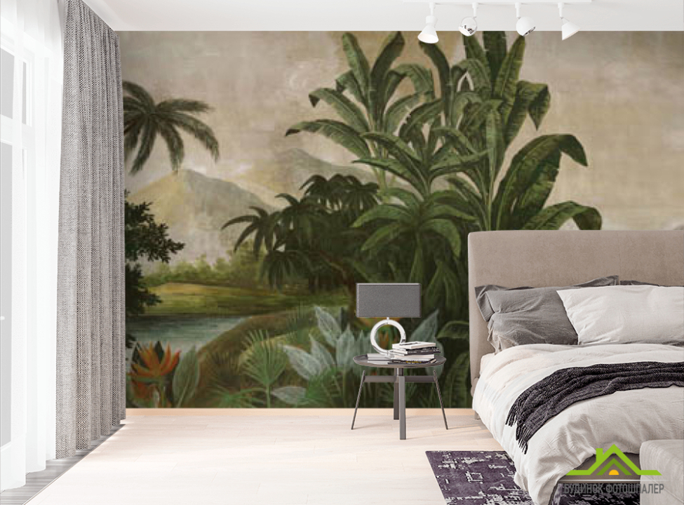 выбрать Фотообои Тропические растения Фотообои тропические листья на стену
