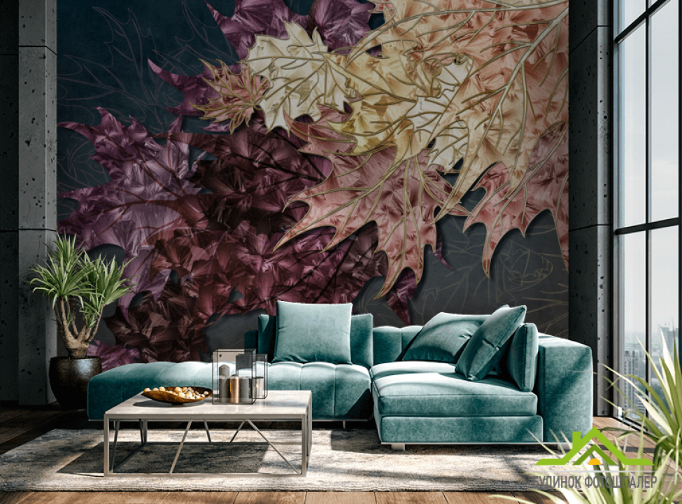 выбрать Фотошпалери Кленові листки Фотошпалери Квіти на стіну