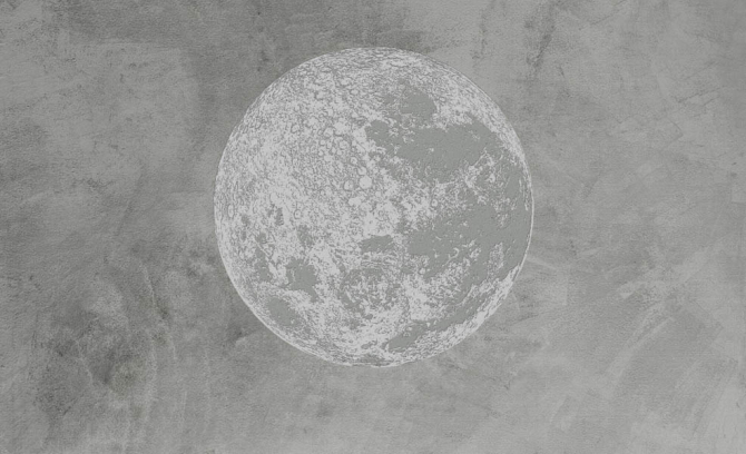 Фотообои Серая луна минимализм