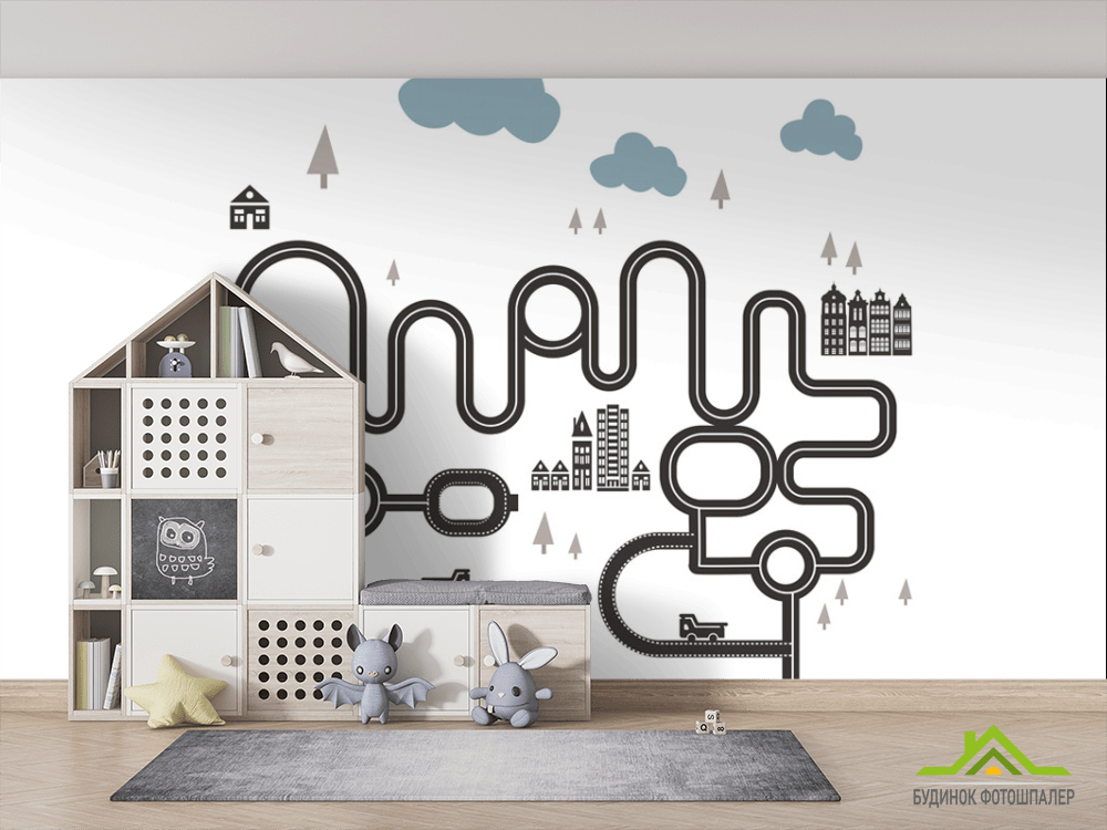 Фотошпалери Будиночки з лабіринтом