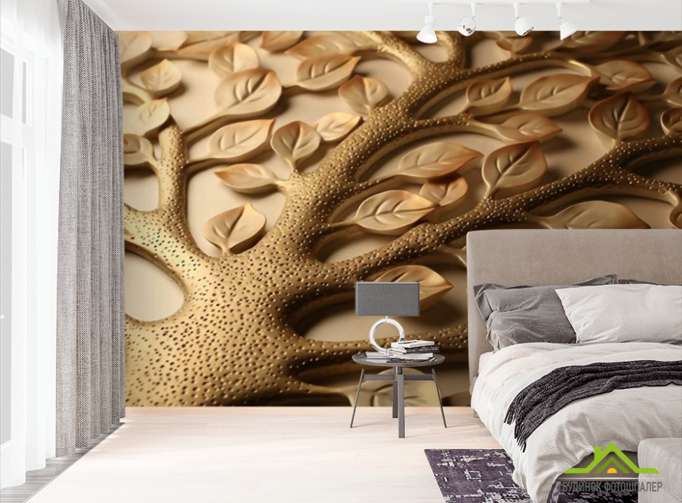 выбрать Фотошпалери Золота гілка Фотошпалери 3Д на стіну