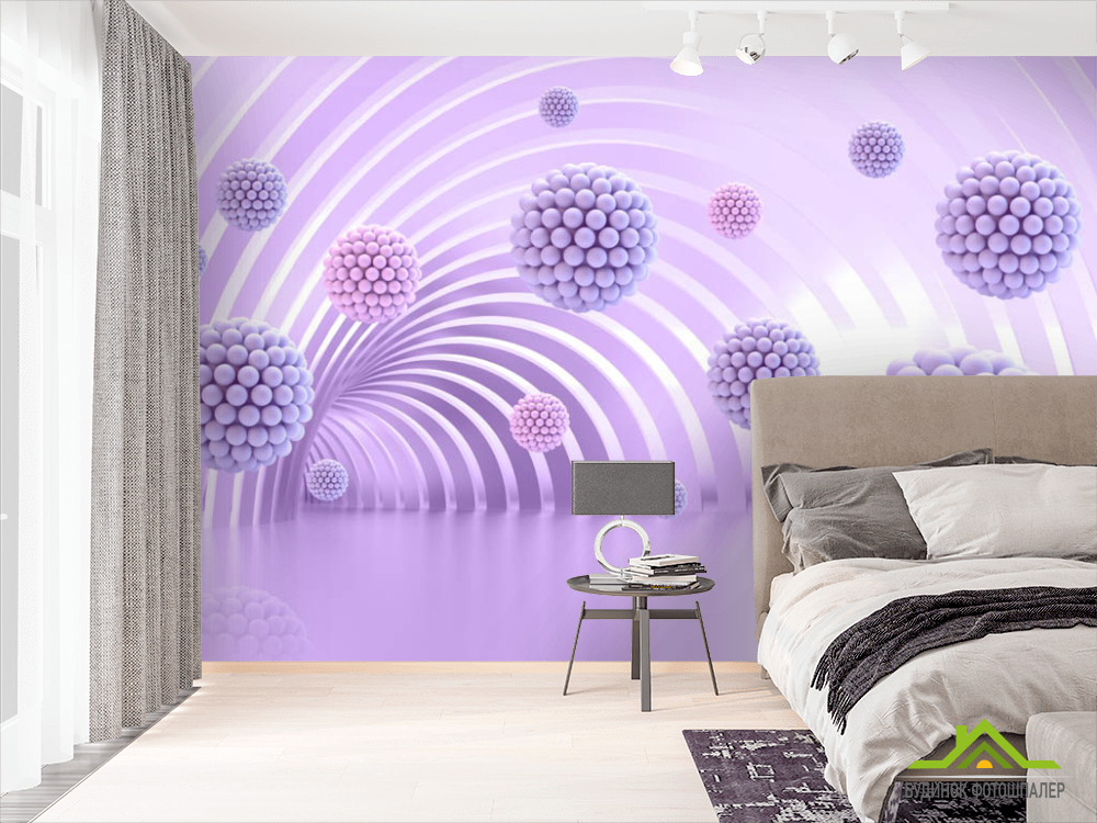 Фотошпалери фіолетові кулі