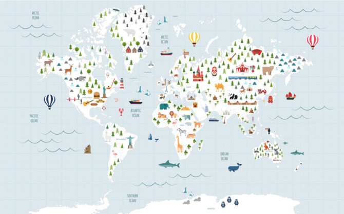 Фотошпалери Дитяча карта