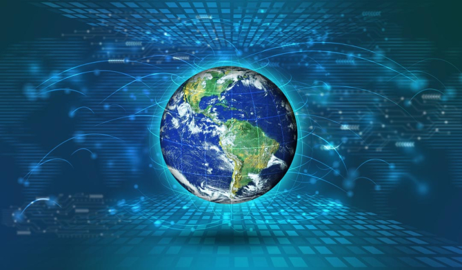 Фотообои полоски вокруг Земли