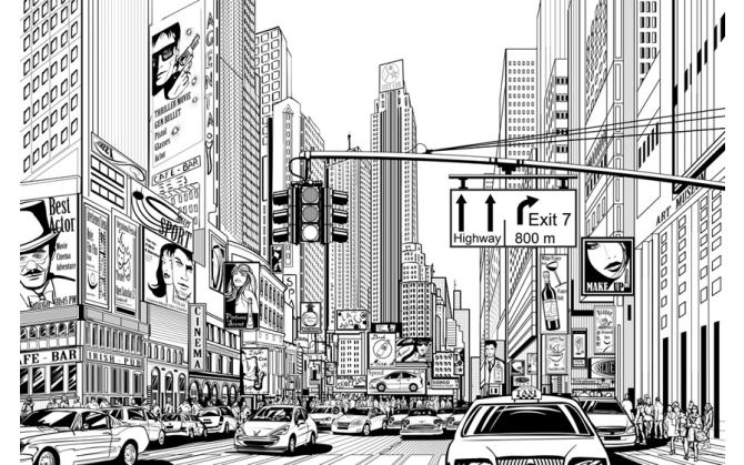 Фотошпалери Мальоване місто