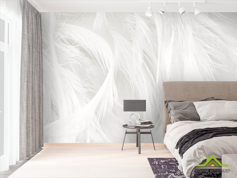 Фотошпалери Пір'я білі