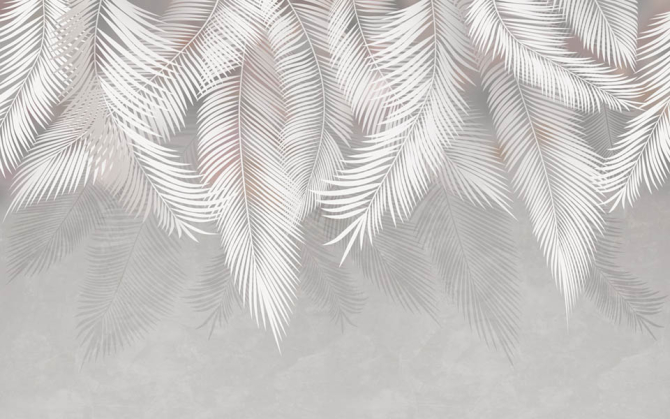 Фотообои Листья бежевые