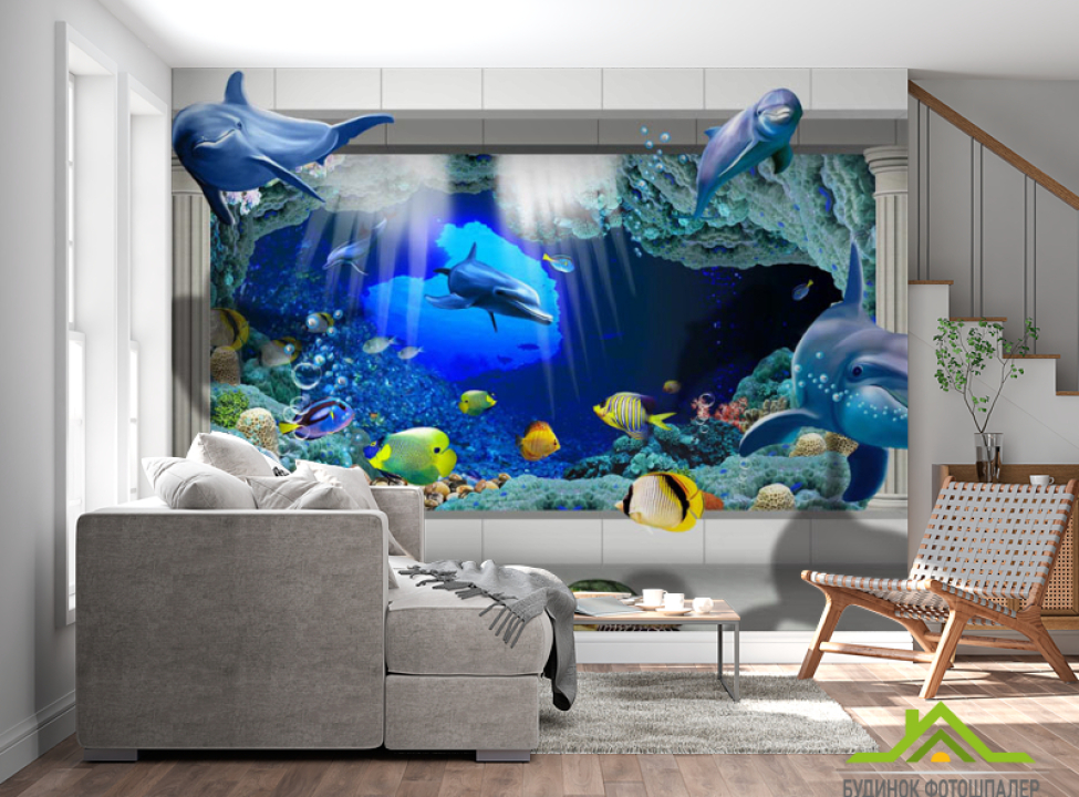 выбрать Фотообои дельфины Фотообои разные на стену