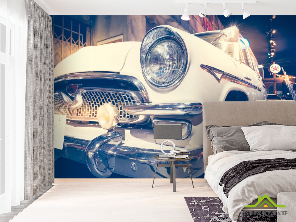 Фотошпалери біла машина