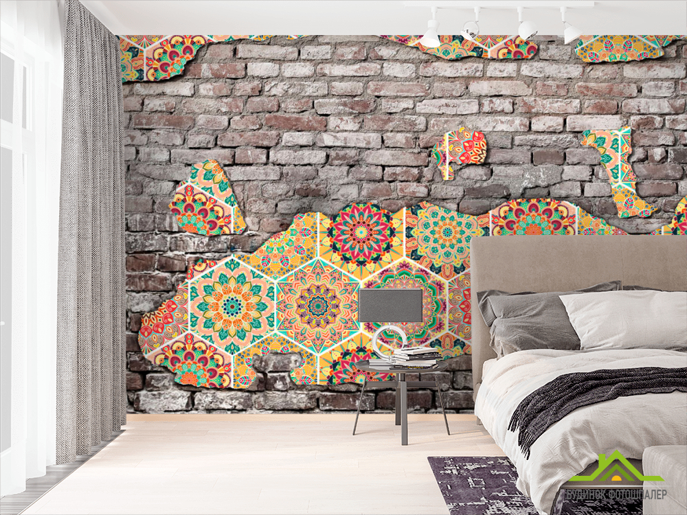 Фотообои Индийские мотивы на стене