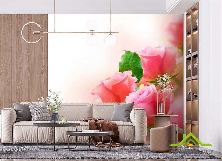 Фотообои Нежные розовые бутоны