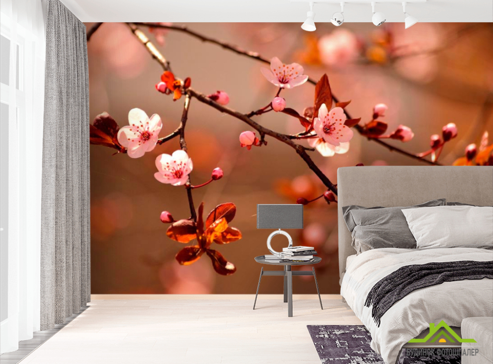 выбрать Фотошпалери Дерево вишні розквітає Фотошпалери Вишня на стіну