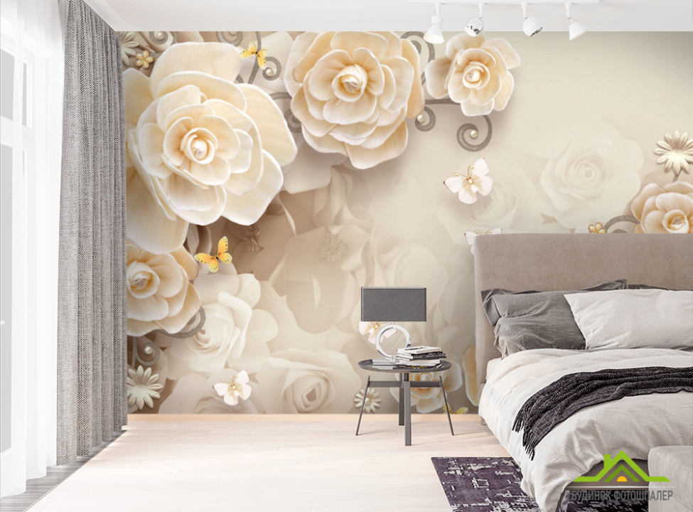 выбрать Фотообои Цветы из керамики Фотообои 3Д на стену