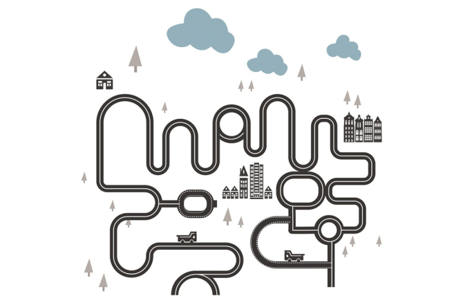 Фотошпалери Будиночки з лабіринтом