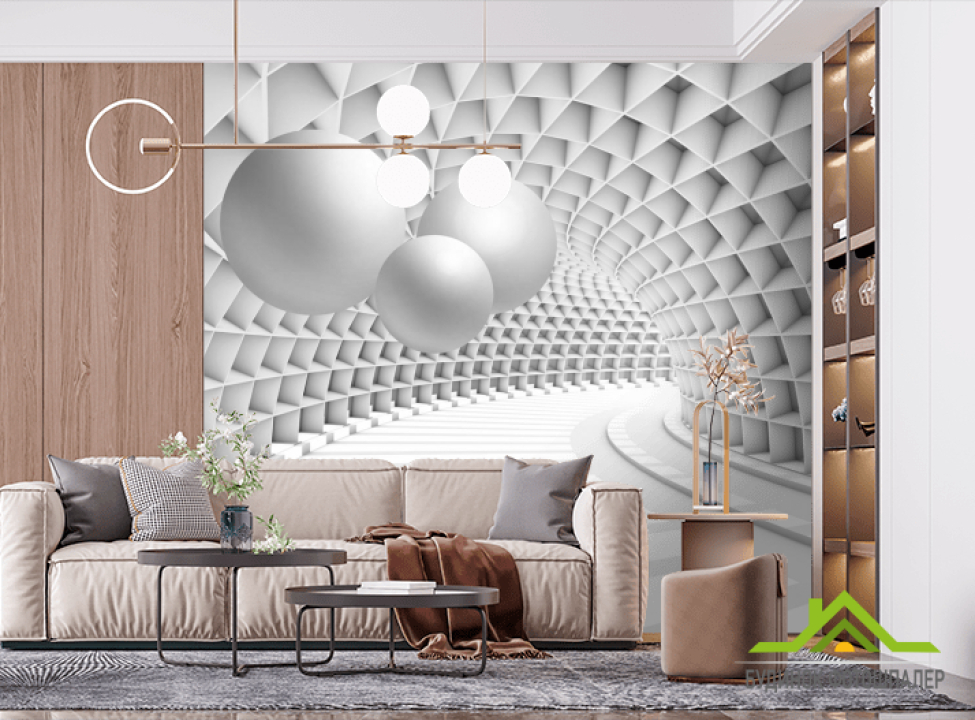 выбрать Фотошпалери Тунель з кулями Фотошпалери 3Д на стіну