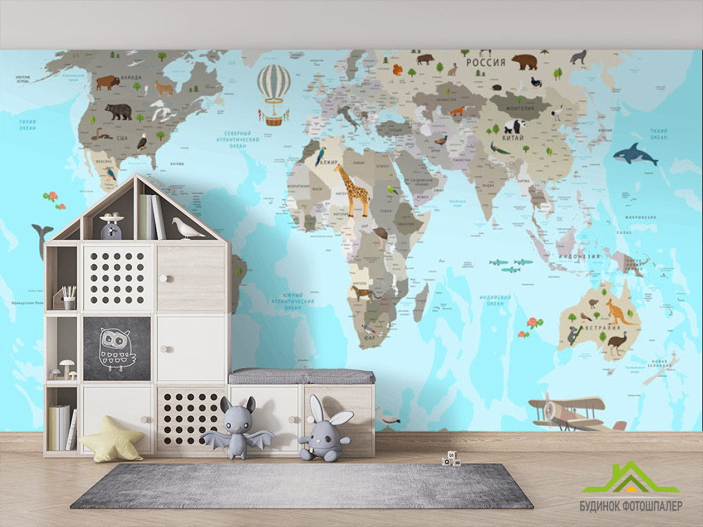 Шпалери в дитячу Карта