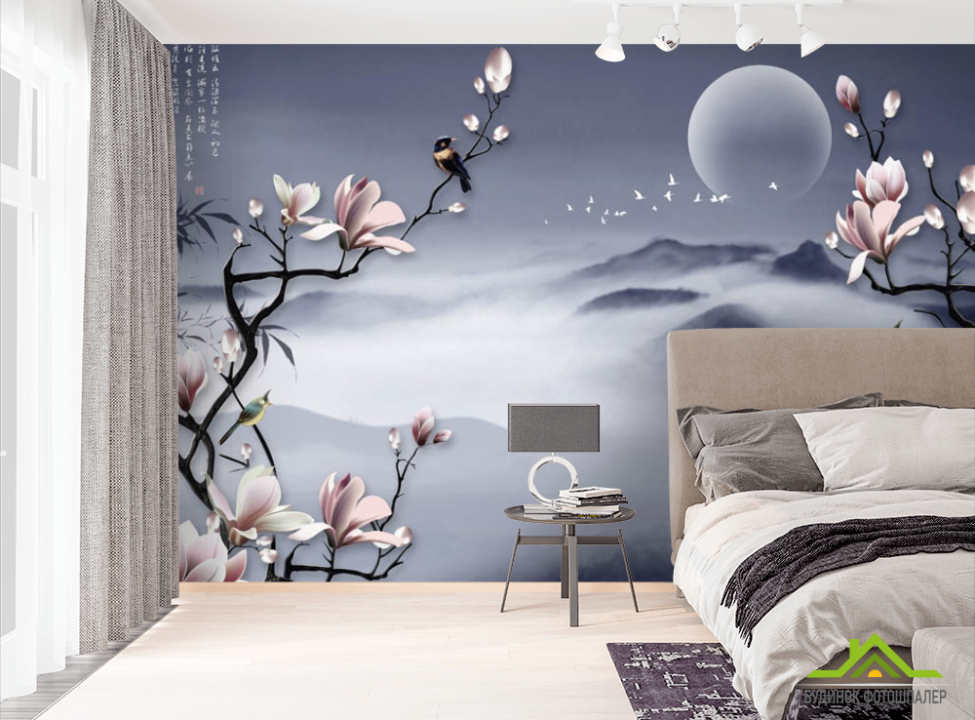 выбрать Фотошпалери магнолії в східному стилі Фотошпалери Квіти на стіну