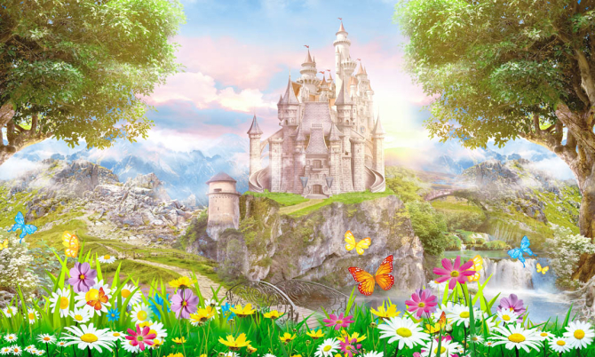 Фотообои Замок на поляне