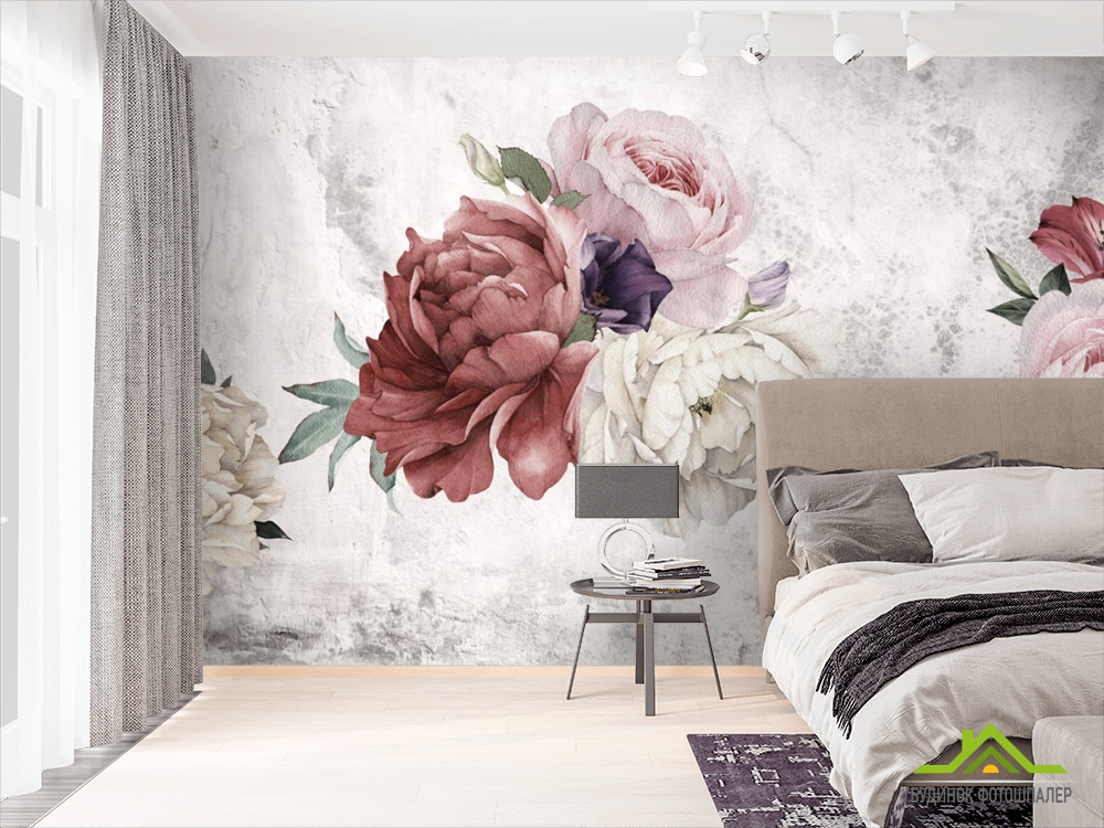 Фотообои Винтажные пионы