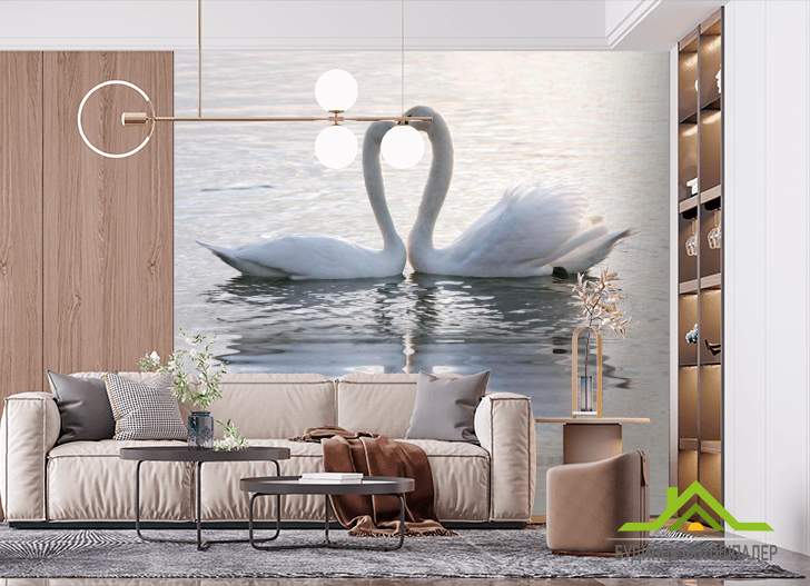 Фотошпалери Два лебедя