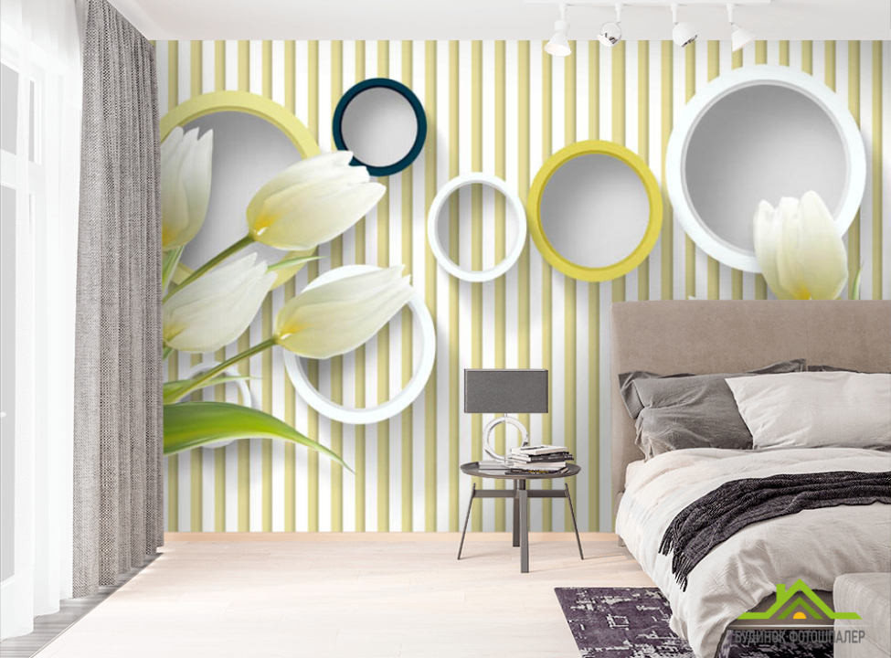 выбрать Фотошпалери квіти і кола 3д Фотошпалери різні на стіну