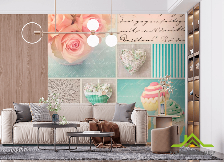 Фотошпалери Цукерки, троянди