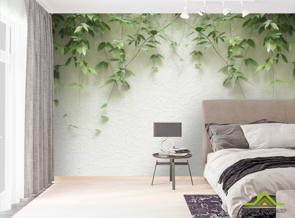 выбрать Фотообои Листья с потолка Фотообои тропические листья на стену