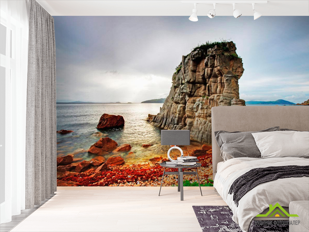 Фотообои Маленькая скала, вода
