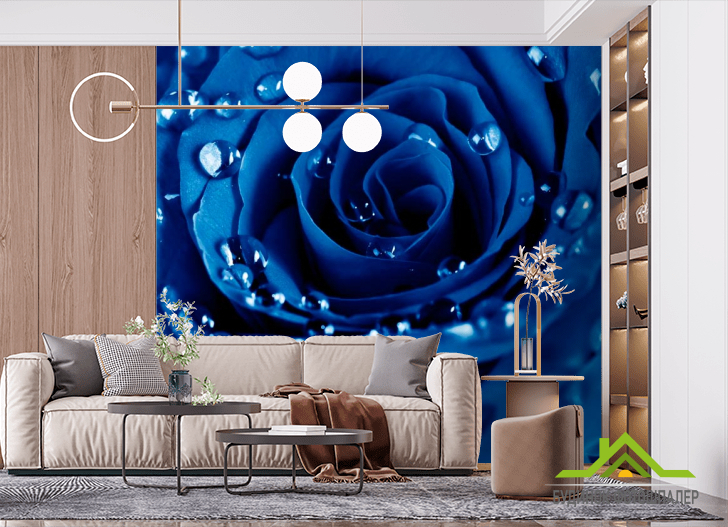 Фотошпалери Роза яскраво-синя