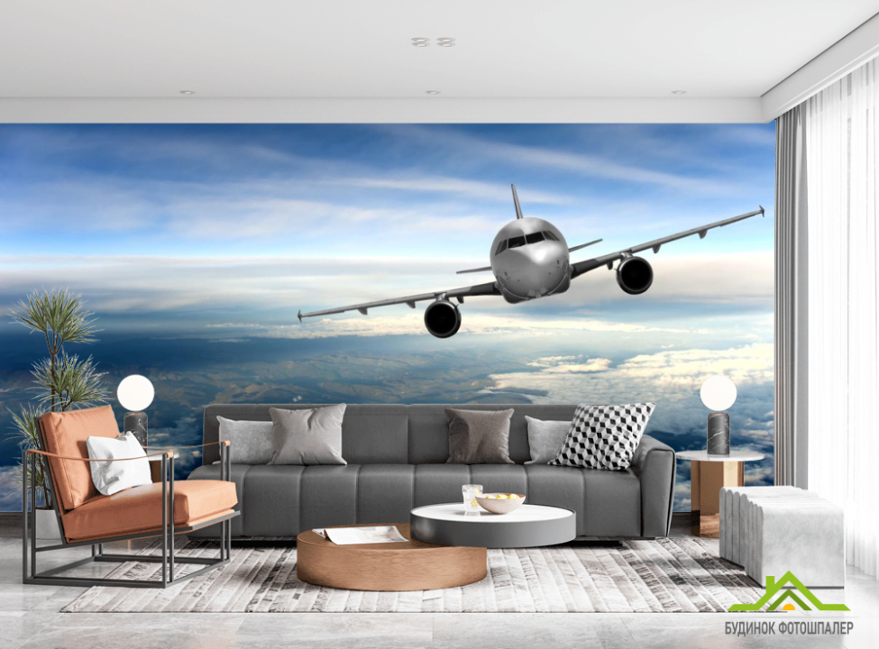 выбрать Фотошпалери літак над хмарами Фотошпалери Природа на стіну