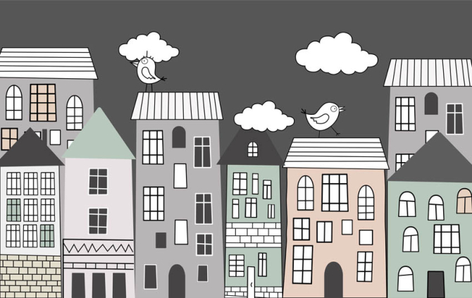 Фотообои Домики для детской