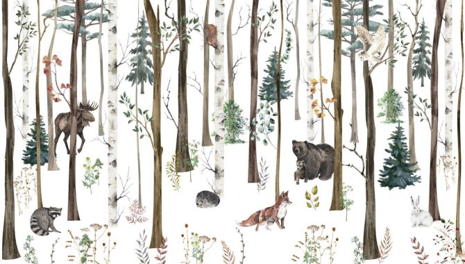 Фотообои Звери в лесу