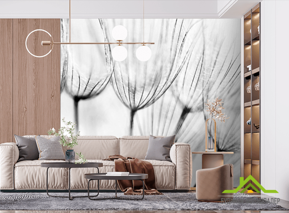 выбрать Фотошпалери Кульбаба. Макро-зйомка Фотошпалери Кульбаби на стіну