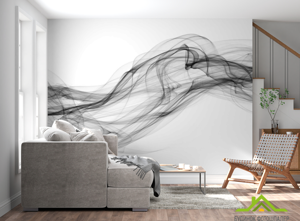 выбрать Фотообои ЧБ абстрактный дым Фотообои Абстракция на стену