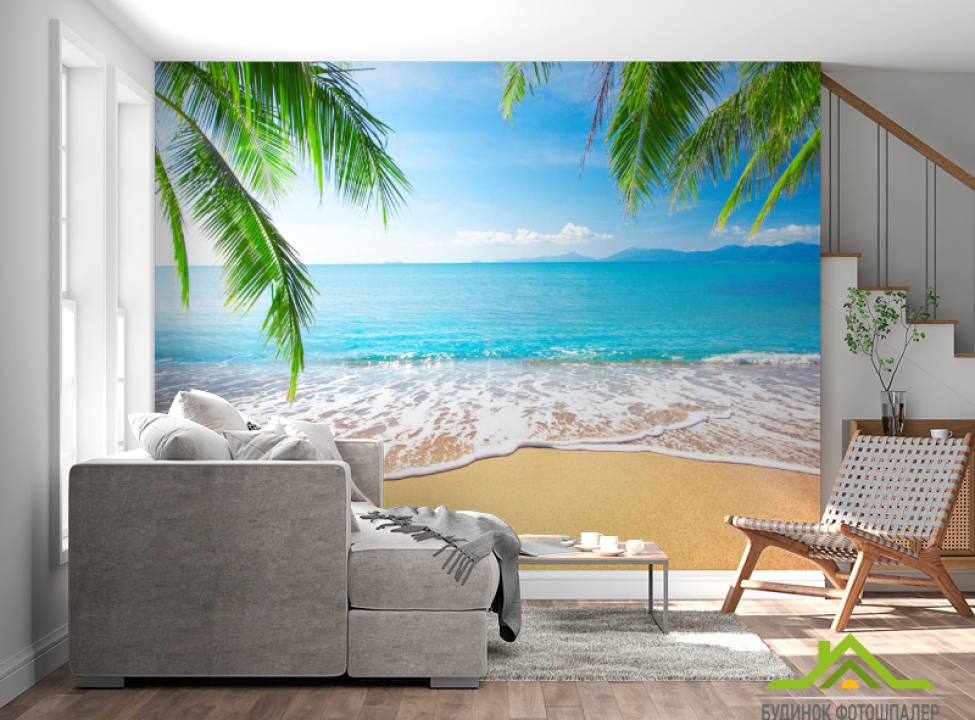 выбрать Фотошпалери Вид на блакитне море Фотошпалери Море на стіну