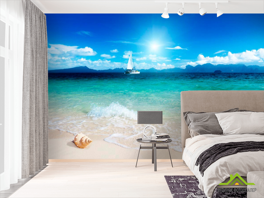 Фотообои Яхта вдали