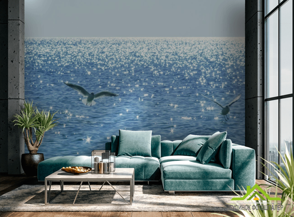 выбрать Фотошпалери Чайки над морем Фотошпалери Море на стіну