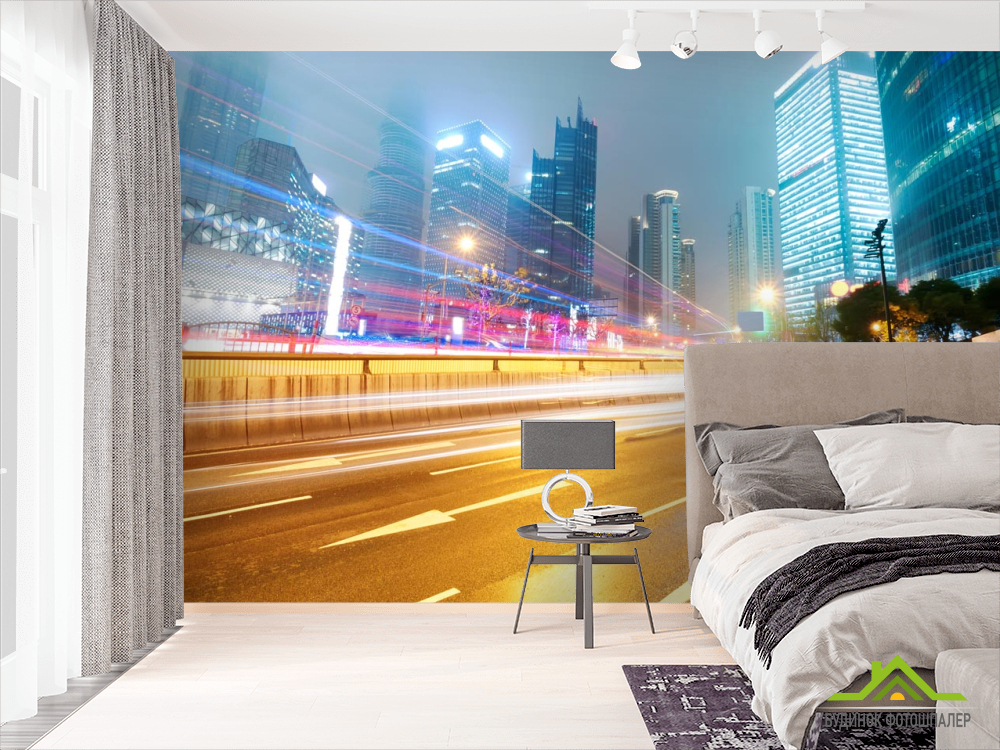 Фотообои огни машин