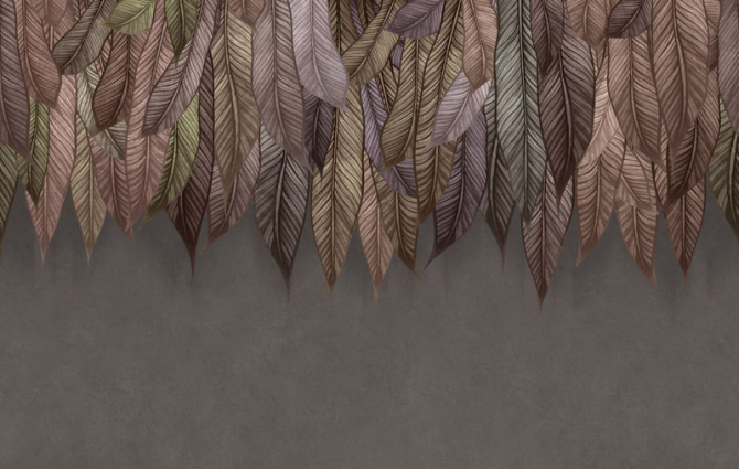 Фотообои 3д листья с потолка