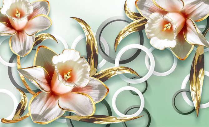 Фотошпалери 3D квіти