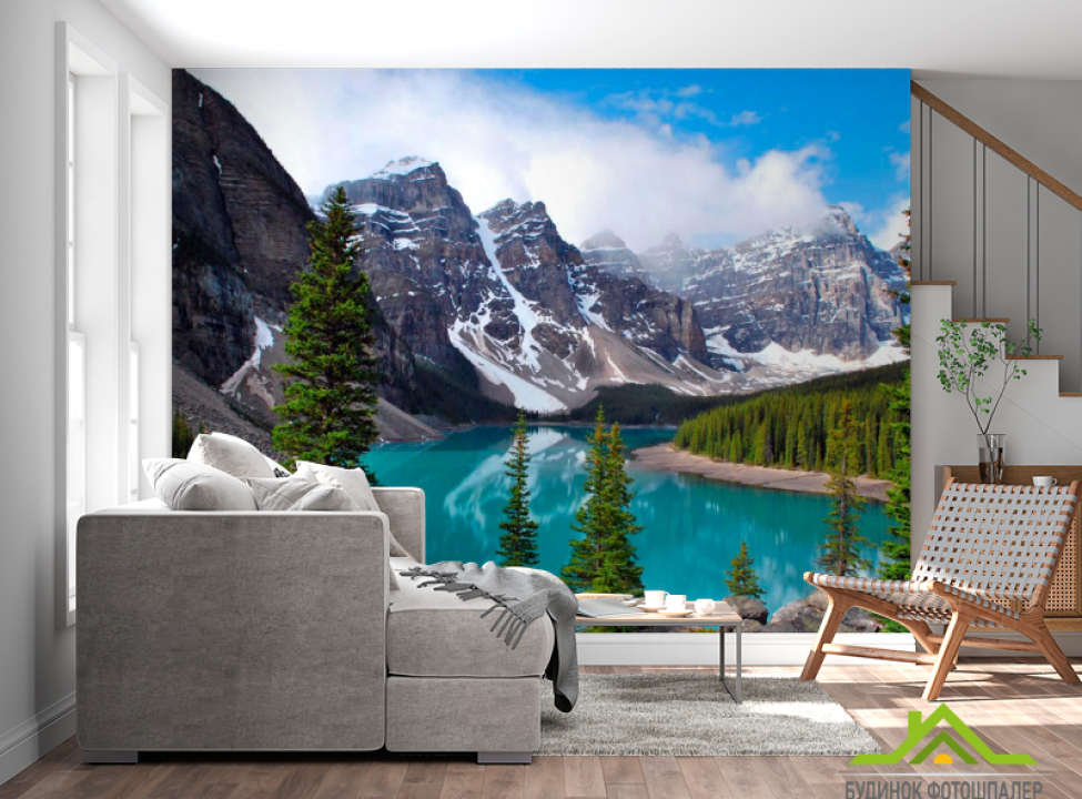 выбрать Фотообои Скалы, вода, ёль Фотообои Горы на стену