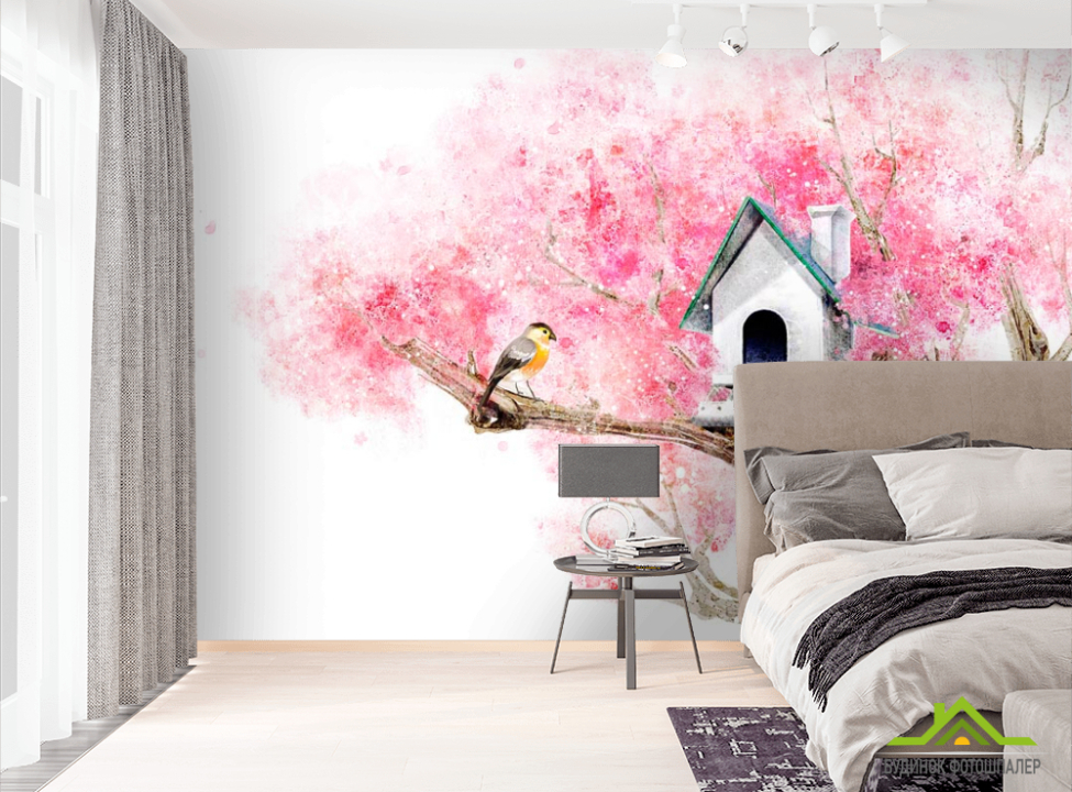 выбрать Фотошпалери Скворешник Фотошпалери Ілюстрації на стіну