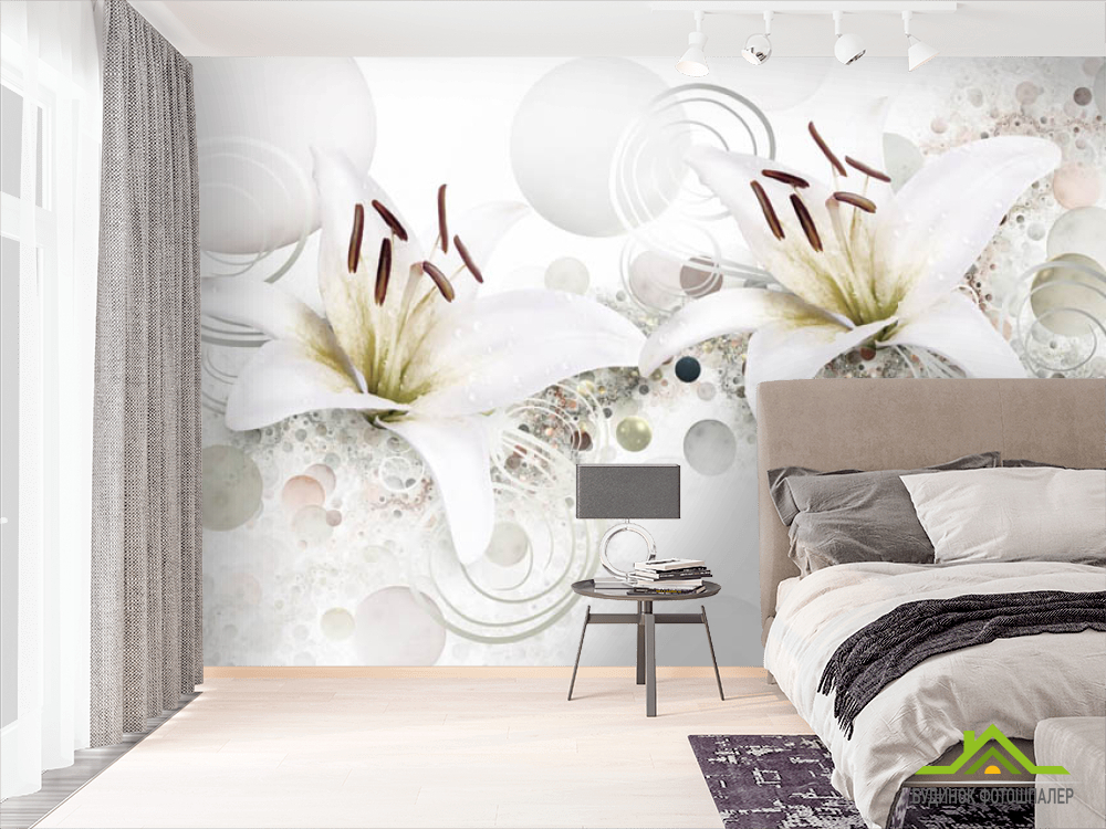 Фотообои 3д цветы