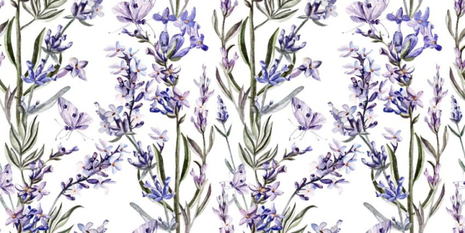 Фотошпалери Патерн з лаванди
