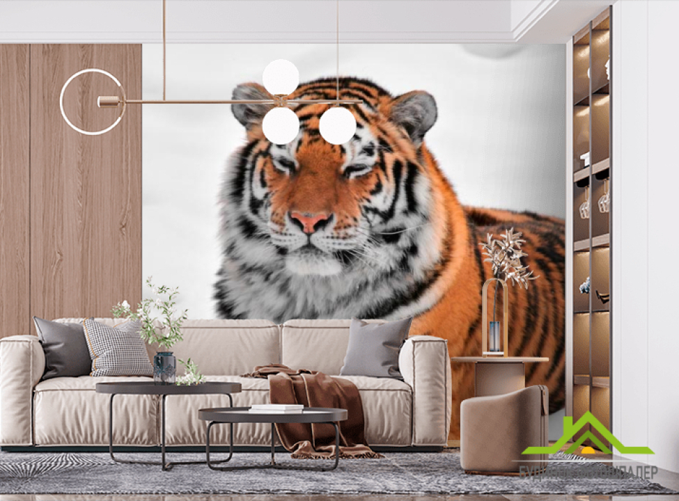 выбрать Фотошпалери Тигр в снігу Фотошпалери Тигри на стіну
