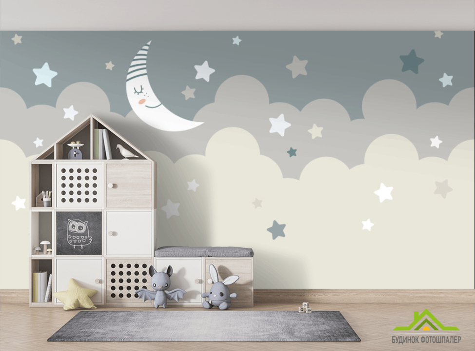 выбрать Фотошпалери Зведное небо і місяць Фотошпалери Little kids на стіну