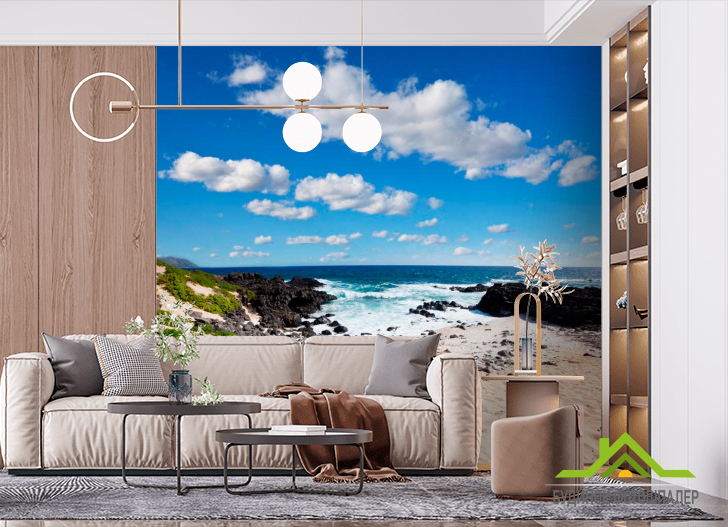 Фотообои Пустынный морской пляж