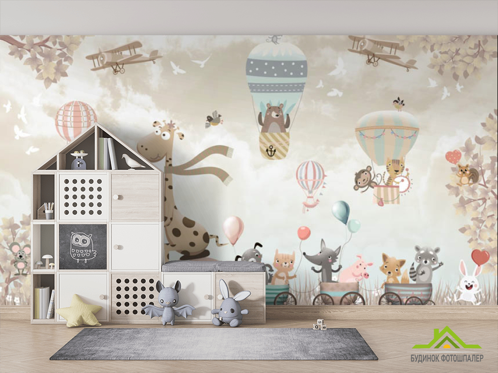 Фотошпалери Коричневий жирафик