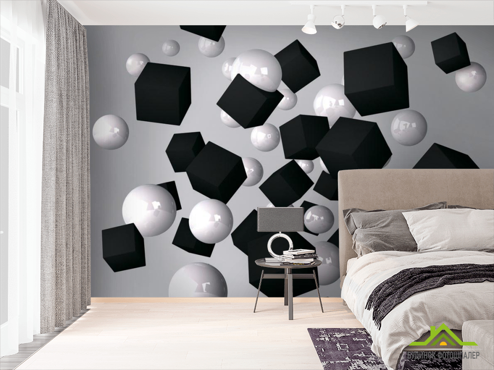 3д фотообои Квадратики
