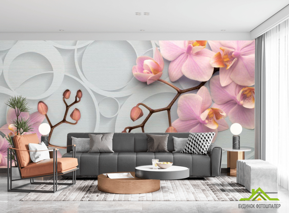 выбрать Фотошпалери Орхідея в колах Фотообої по стилю на стіну